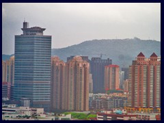 Guangzhou skyline from our hotel room at the Yutong Hotel: Tianhe district.